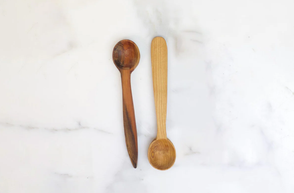Fruitwood Kitchen Scoops, Set of 2