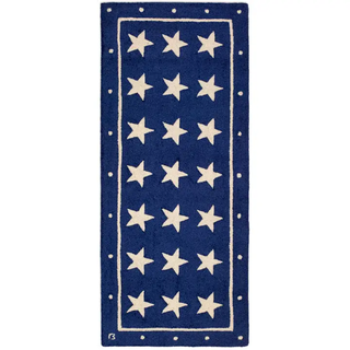 Stars on Blue Rug
