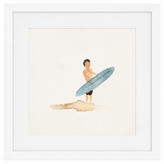 Watercolor Surfer, Matted
