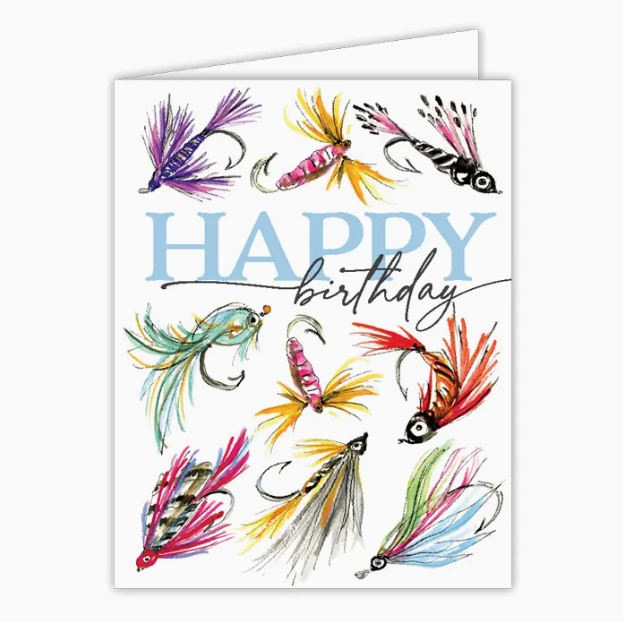 Greeting Card - Handpainted Happy Birthday Fishing Lures