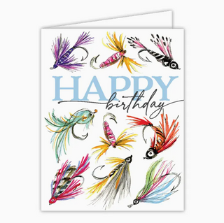 Greeting Card   Handpainted Happy Birthday Fishing Lures
