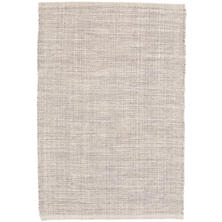 Marled Grey Woven Cotton Rug 2x3