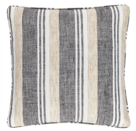 Chasm Stripe Black Indoor/Outdoor Pillow