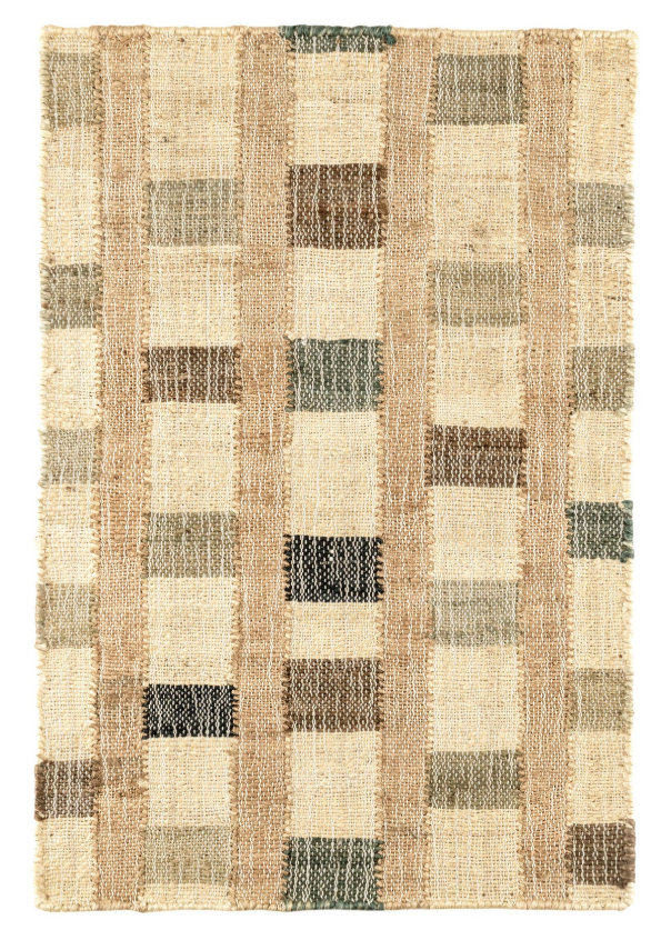 Mosaic Handwoven Jute Rug - Blue - 2' x 3'