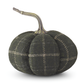 Green & Tan Plaid Fabric Pumpkin