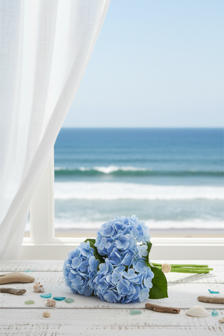 13 Inch Blue Real Touch Hydrangea Bundle
