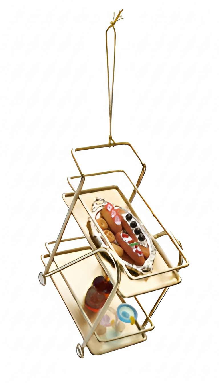 3-1/2"H - 6"H Metal Bar Cart Ornament I