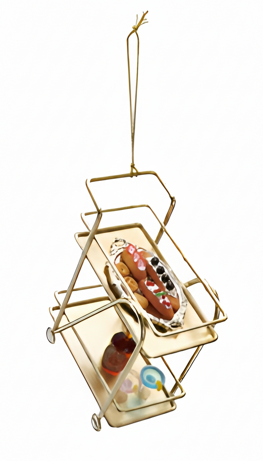 3-1/2"H - 6"H Metal Bar Cart Ornament I