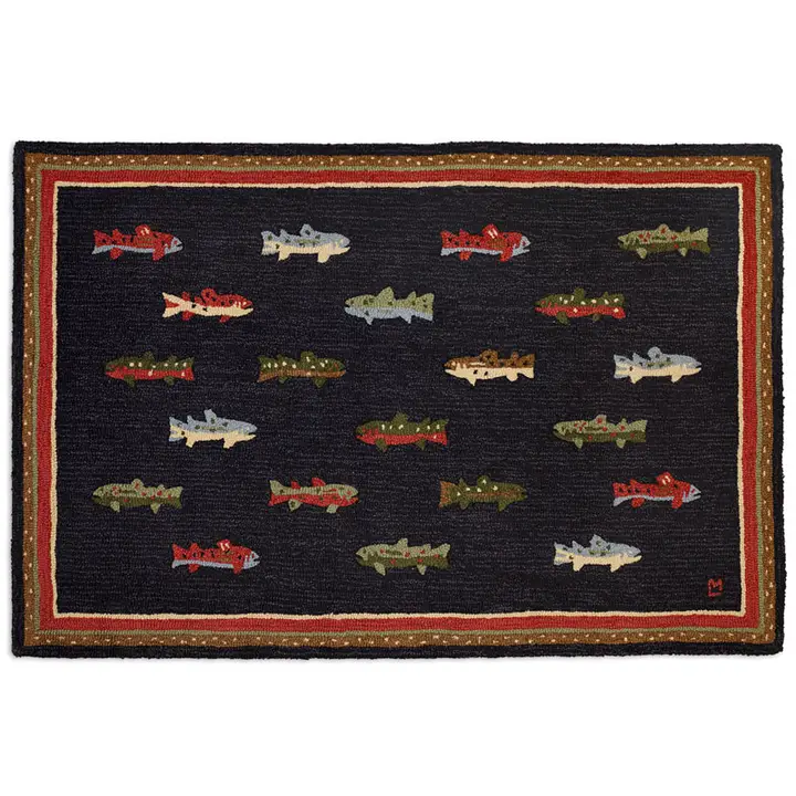 River Fish Rug - Online Only