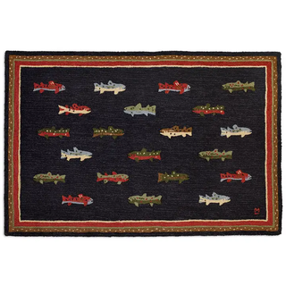 River Fish Rug   Online Only
