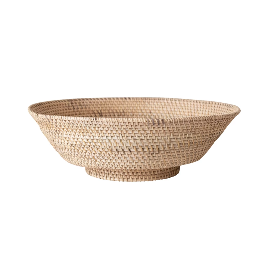 The Spotted Whale Rattan Footed Bowl