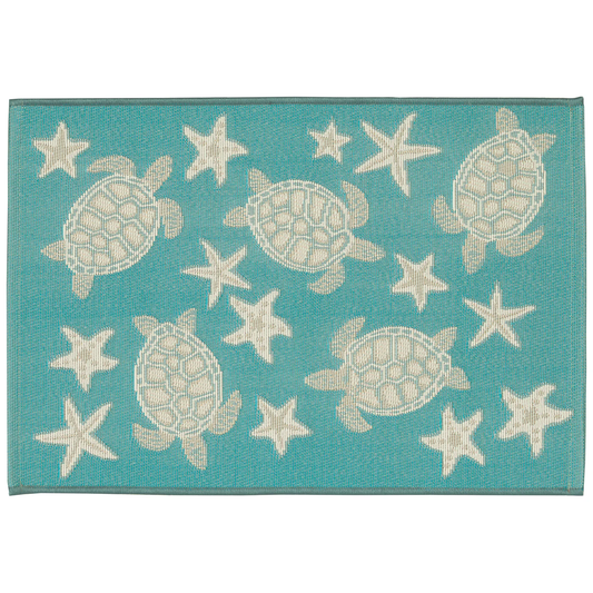TURTLE AND STARS AQUA	24"x34.5"