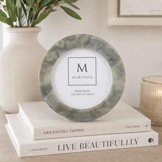 Marble Acrylic Round Frame
