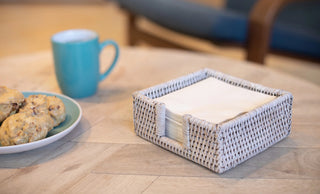 Rattan Napkin Holder with Cutout
