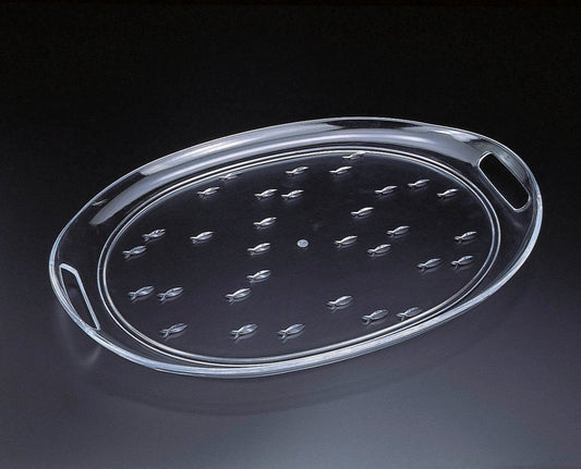 Embossed Fish Oval Acrylic Tray