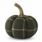 Green & Tan Plaid Fabric Pumpkin