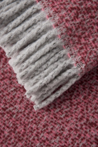 Tweed Weave Throw with Fringe
