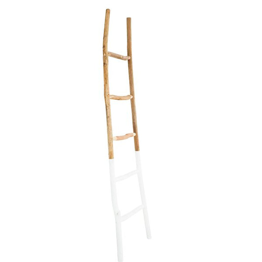 Wood Ladder, White Dipped 72 x 1.5