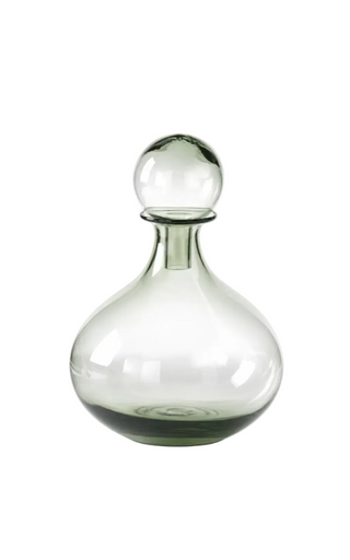 Green Glass Vases w/Stopper   Small
