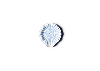 Iris Blue Burst Ruffle Spoon Rest
