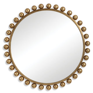 Cyra Wood Round Mirror
