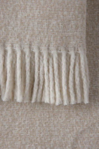 Tweed Weave Throw with Fringe
