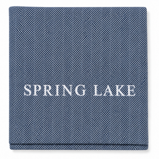 *CUSTOM* Edgartown Throw   Ocean   White Thread
