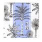 SOUTHERN PALMS BLUE Napkins