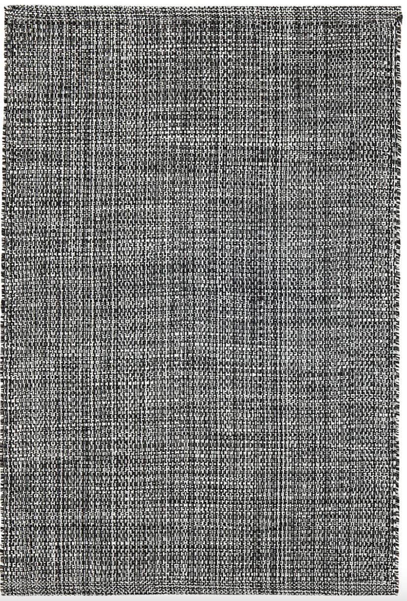 Fusion Black Handwoven Indoor/Outdoor Rug 2x3