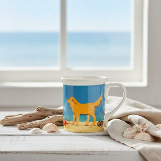 Beach Dog Yellow Mug
