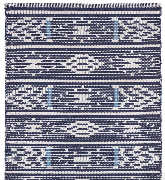 Dharma Blue Handwoven Handwoven Indoor/Outdoor Rug 2x3