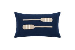 Indigo Paddles Lumbar Pillow
