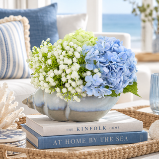 Hydrangea in Shell Vase
