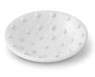 Glazed Bowl with Raised Polka Dots
