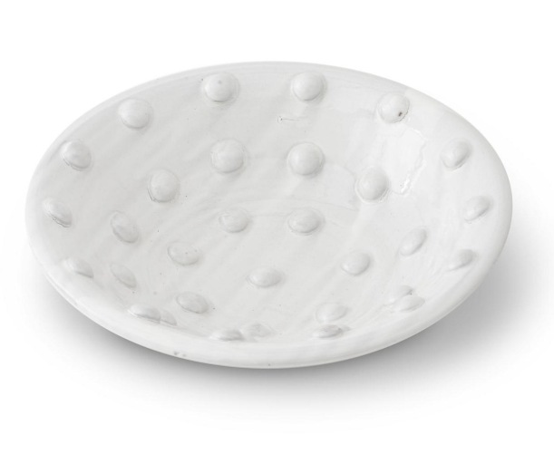 Glazed Bowl with Raised Polka Dots