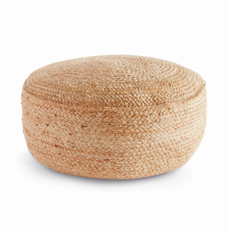 Jute Round Pouf