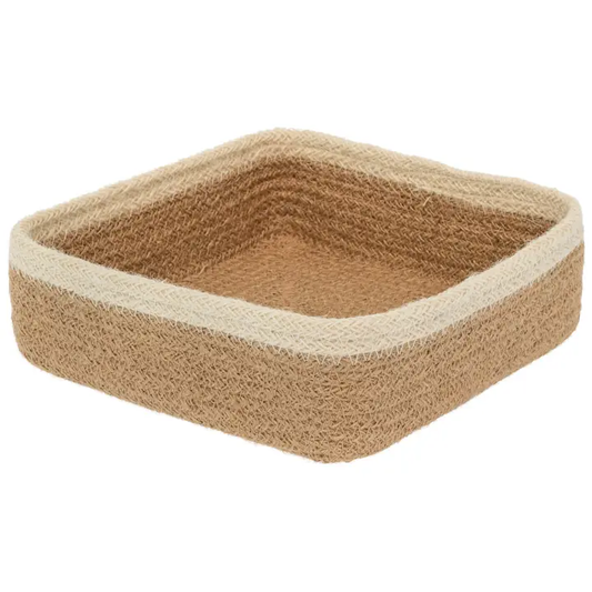 8" Natural Jute Lunch Napkin Caddy