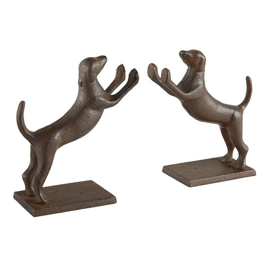 Cast Iron Dog Bookends - Set of 2