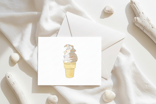 Soft Serve Sleeved Note Card
