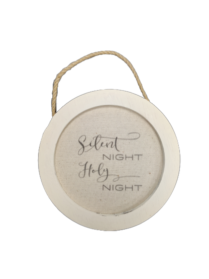 Round Canvas Frame Silent Night ***