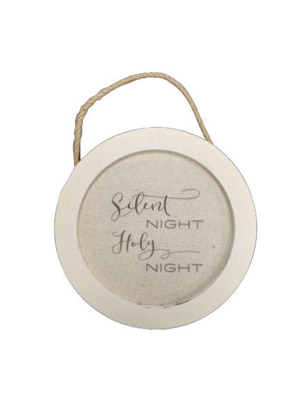 Round Canvas Frame Silent Night ***