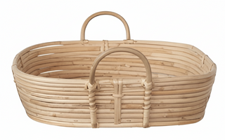 Hand Woven Rattan Trays w/ Handles, Natural
