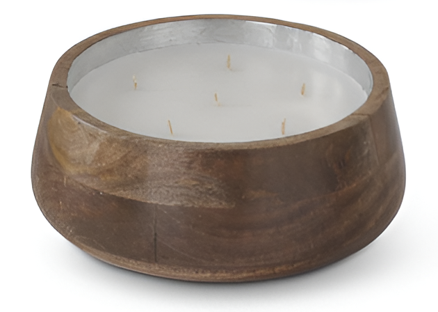 9 Inch Natural Wood Bowl Candle - Fresh Balsam