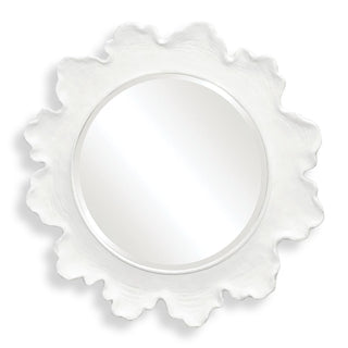 Sea Coral Round Mirror   White

