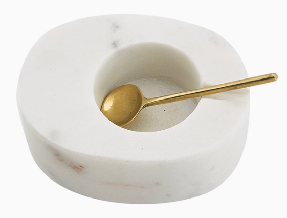 Marble Salt and Pepper Cellar - White