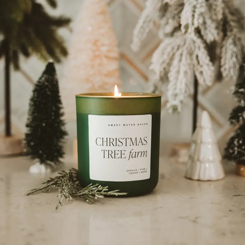 Christmas Tree Farm 15 oz Matte Soy Candle- Home Decor