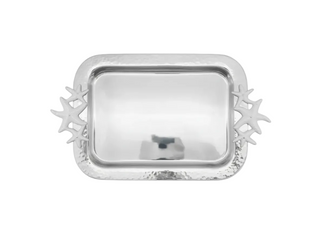 White Starfish Handled Tray

