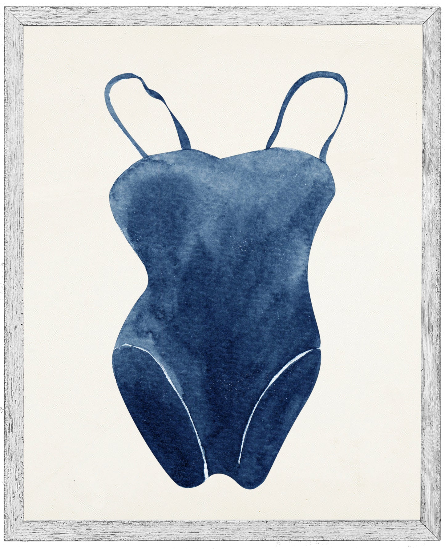Watercolor One Piece Navy Bathing Suit
