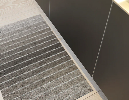 Block Stripe Shag Mat