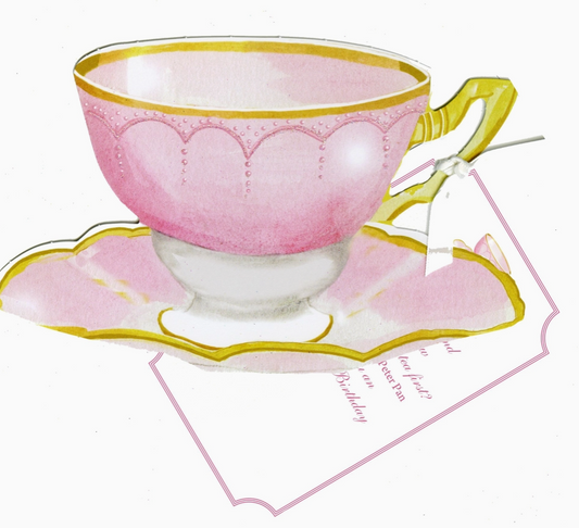 Greeting Cards (GDie Cut Invitations - AW965W) - Tea Cup